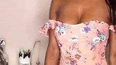 Play Appetizing brunet fitting intimate apparel