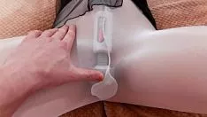 Play Climaxic screen. a servile unknown in glossy pantiehose down is enchained to the bed. xsanyany 2022