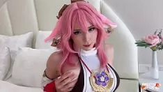 播放 来自 namehin 的 Yae miko 触摸海洋深咽，frontsession 和粗暴与我乱搞