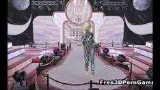 تشغيل حار 3d رسم أشقر هوتي sashas لها thrust