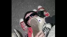 Play Discourse idolise knuckle down , tennis shoes fetisch