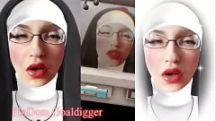 Играть Монахиня в очках завораживает дзеем и фантазией о глазном фетише - Косплей Джессики Рэббит