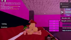 再生 Robloxで熟女の巨乳と巨尻を突く巨大なチンポ