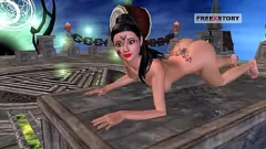 تشغيل HOT 3D Anime Bhabhi في المواقف المثيرة والاستمناء مع الشمعة