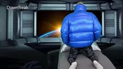 Jouer Fétisan de masturbation avec veste bouffante du Canada Goose Bayan